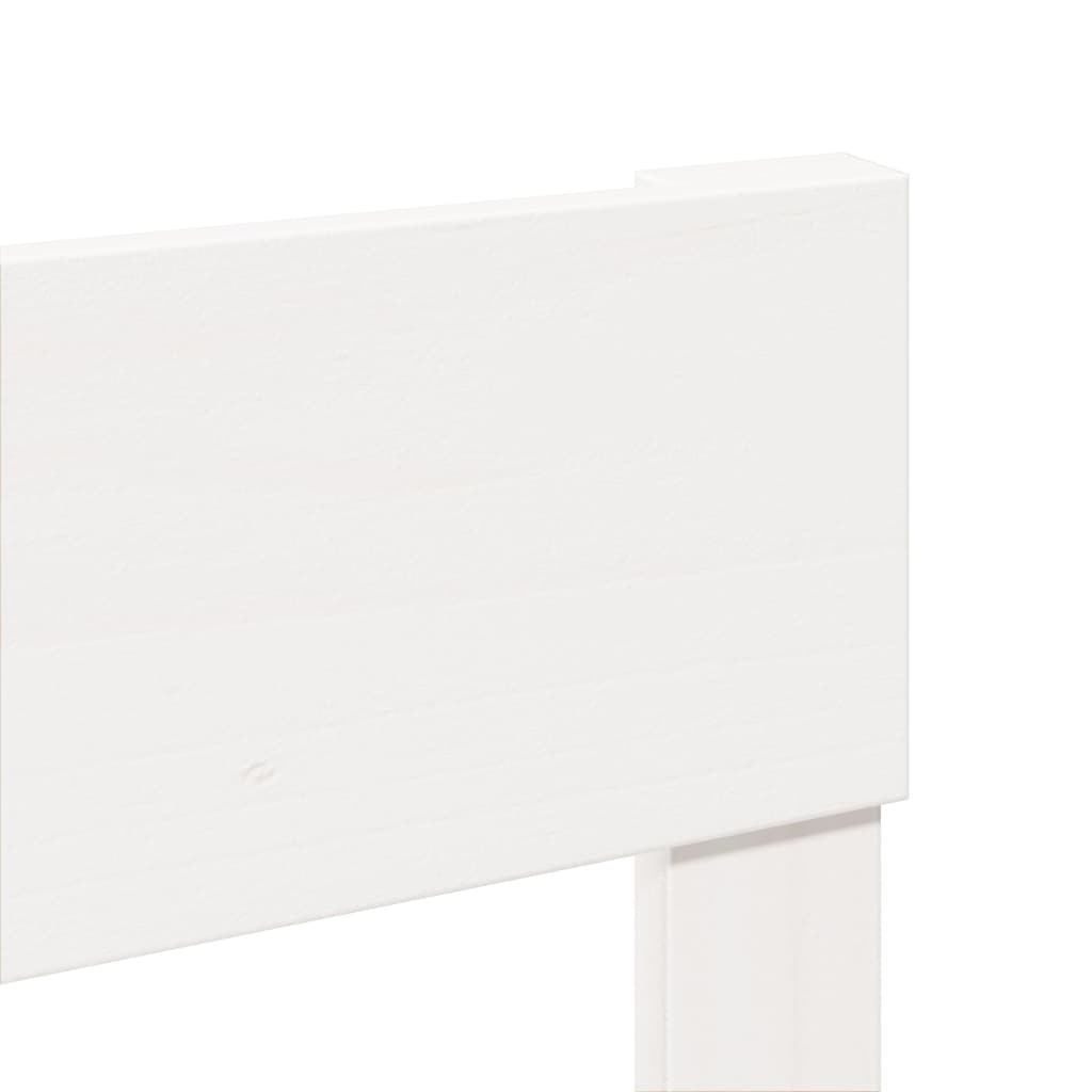 Cadre de lit sans matelas blanc 200x200 cm bois massif de pin - XIOS