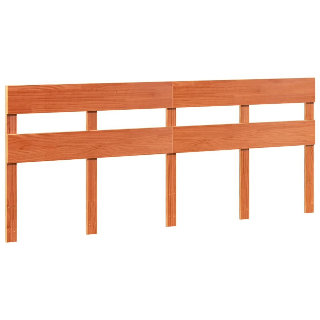 Cadre de lit sans matelas cire marron 200x200cm bois pin massif - XIOS