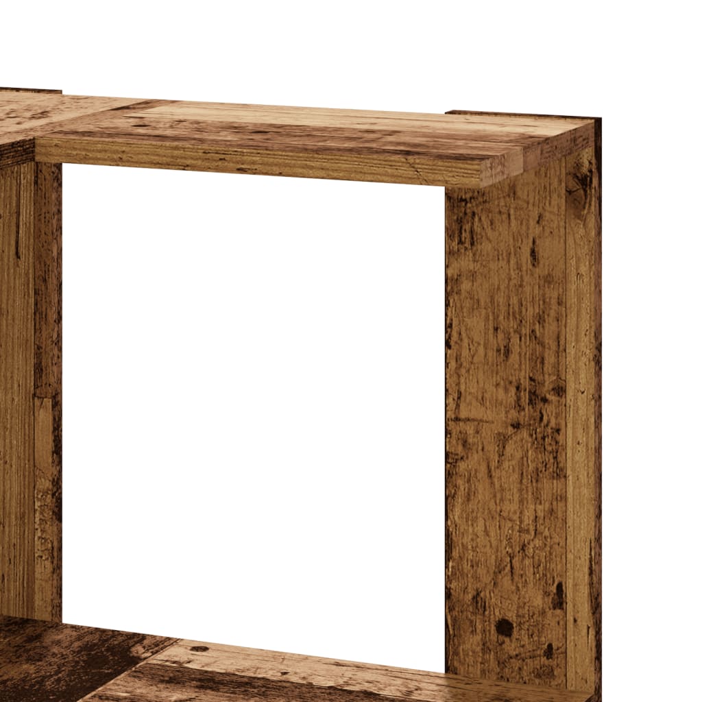 Bibliothèque d'angle à 5 niveaux vieux bois bois d'ingénierie - XIOS