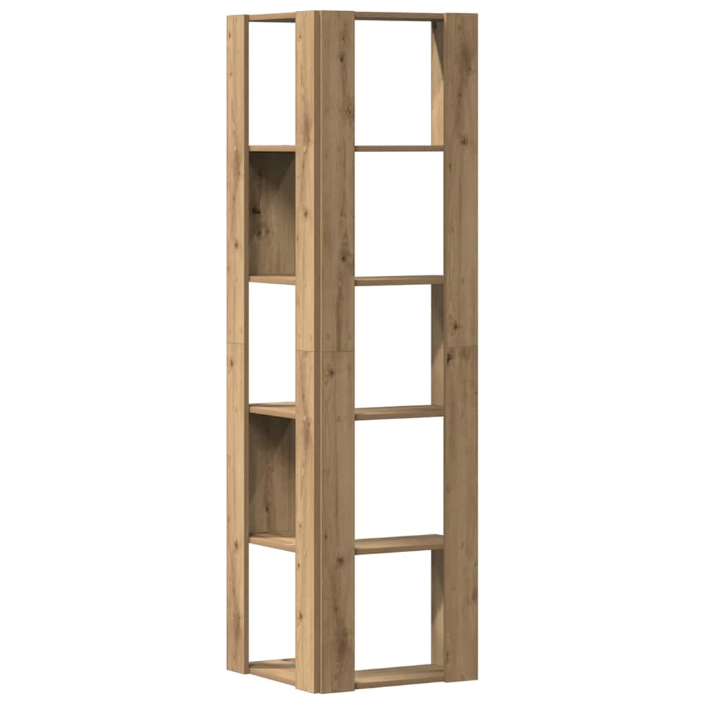 Bibliothèque d'angle 5 niveaux chêne artisanal bois ingénierie - XIOS