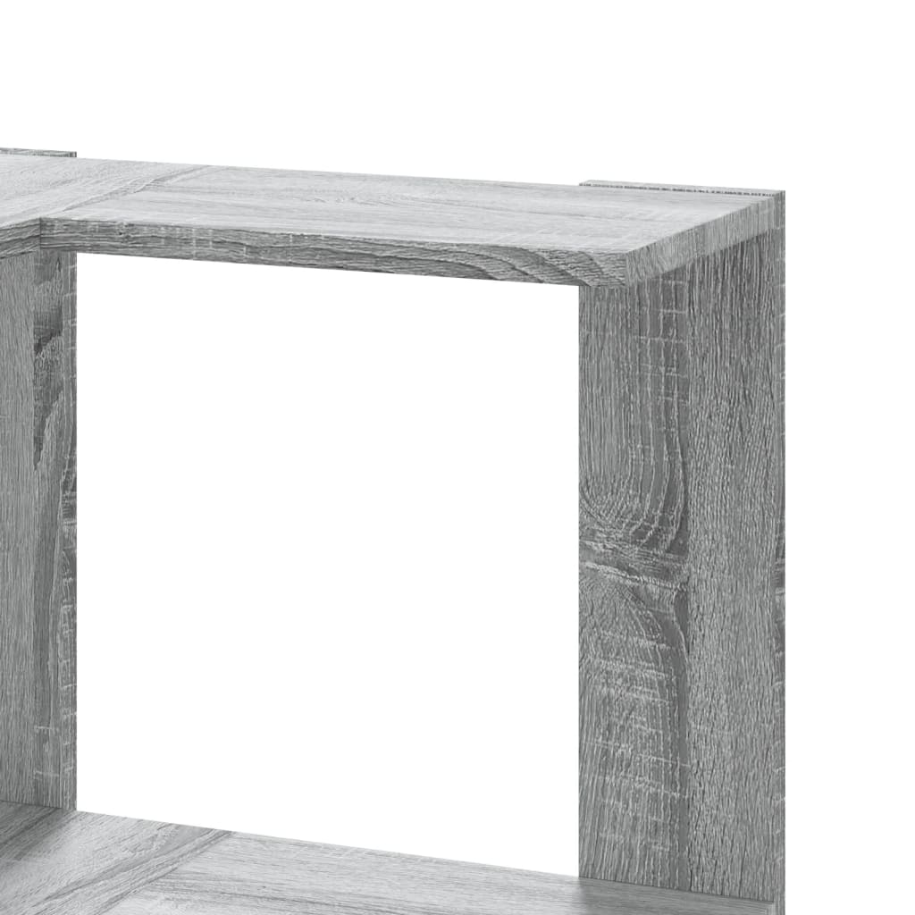 Bibliothèque d'angle à 3 niveaux sonoma gris bois d'ingénierie - XIOS