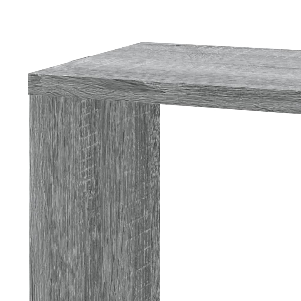 Étagère d'angle murale sonoma gris 45x45x147cm bois ingénierie - XIOS