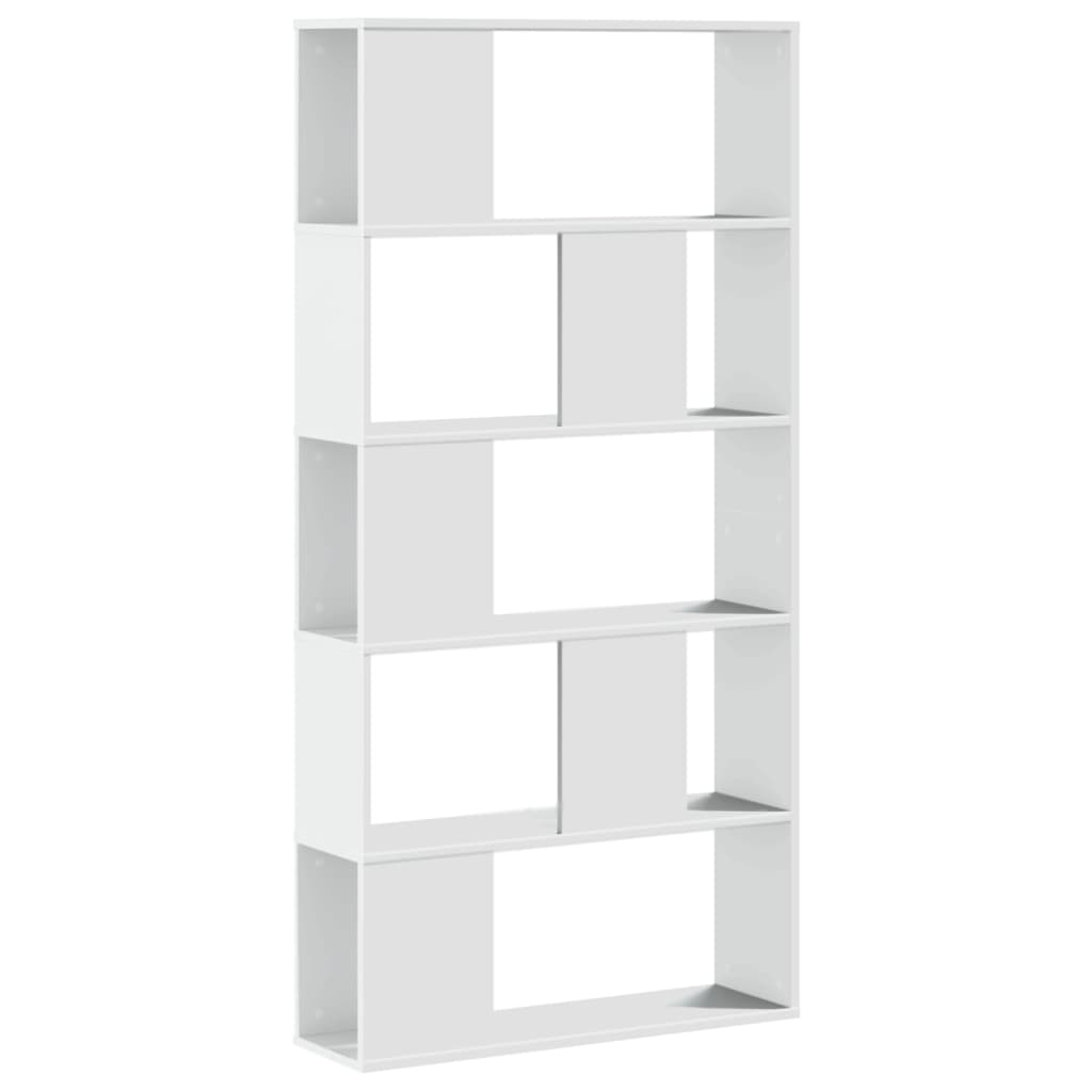 Bibliothèque 5 niveaux blanc 80,5x23,5x162,5 cm bois ingénierie - XIOS