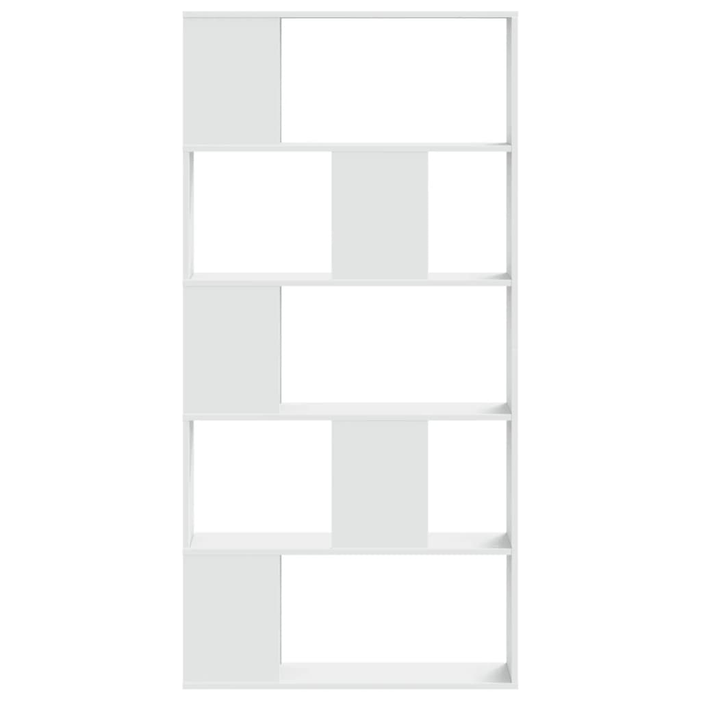 Bibliothèque 5 niveaux blanc 80,5x23,5x162,5 cm bois ingénierie - XIOS