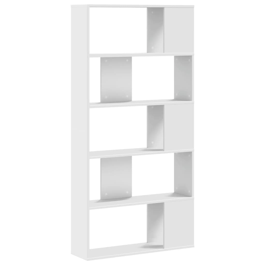 Bibliothèque 5 niveaux blanc 80,5x23,5x162,5 cm bois ingénierie - XIOS
