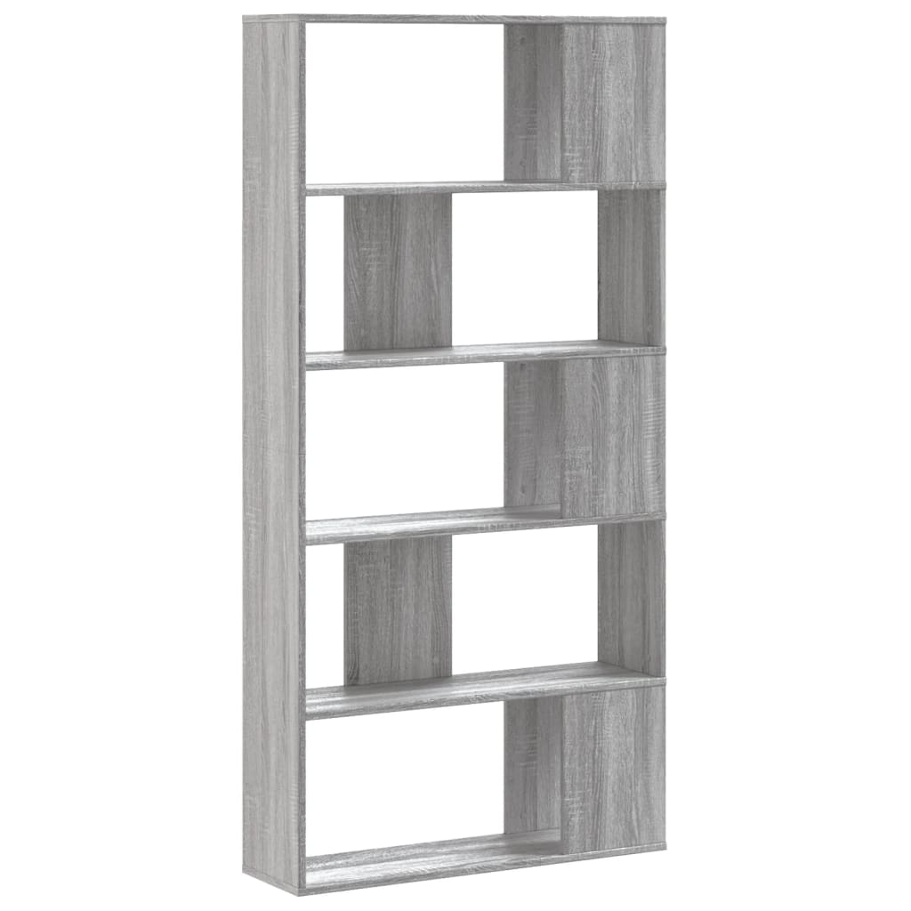 Bibliothèque 5 niveaux sonoma gris bois d'ingénierie - XIOS