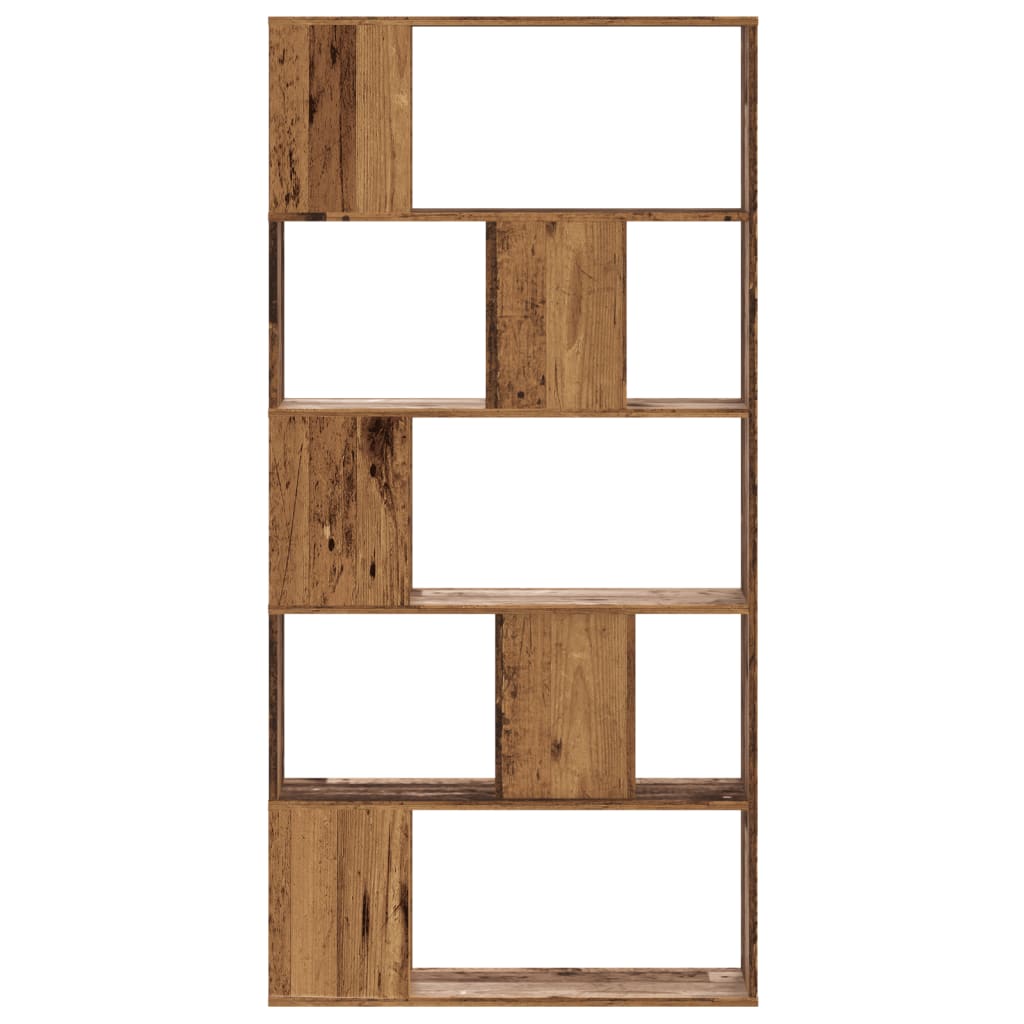 Bibliothèque 5 niveaux vieux bois bois d'ingénierie - XIOS