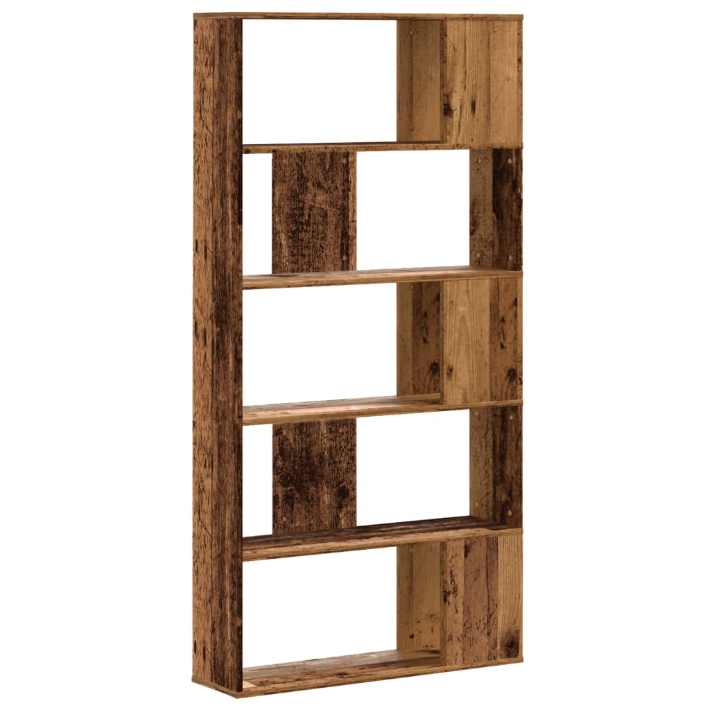 Bibliothèque 5 niveaux vieux bois bois d'ingénierie - XIOS