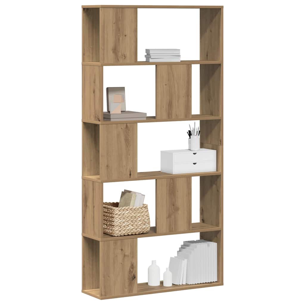 Bibliothèque 5 niveaux chêne artisanal bois ingénierie - XIOS