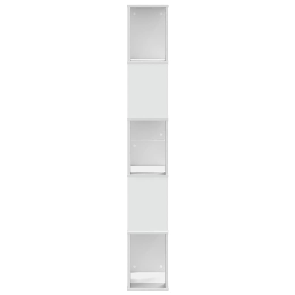 Bibliothèque 5 niveaux blanc 45x23,5x162,5 cm bois d'ingénierie - XIOS