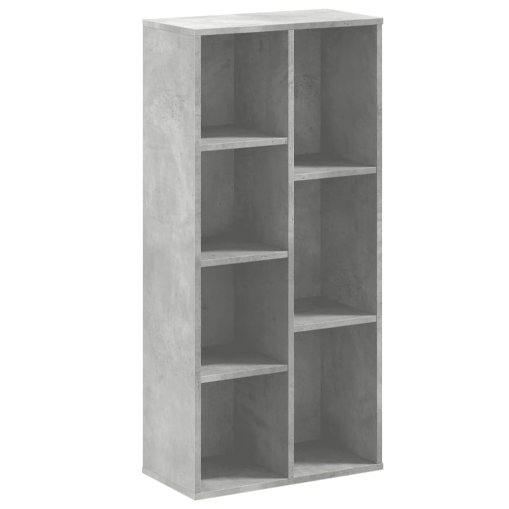 Bibliothèque gris béton 50x25x105 cm bois d'ingénierie - XIOS