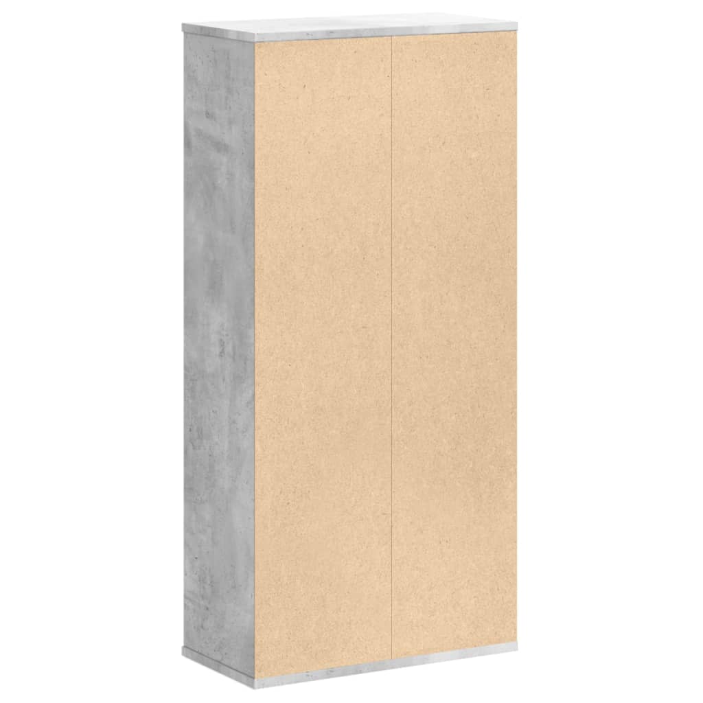 Bibliothèque gris béton 50x25x105 cm bois d'ingénierie - XIOS
