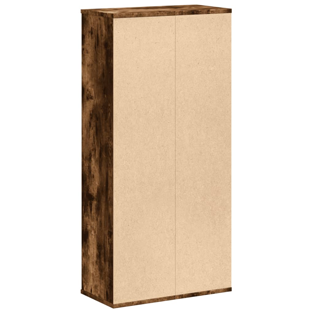 Bibliothèque chêne fumé 50x25x105 cm bois d'ingénierie - XIOS