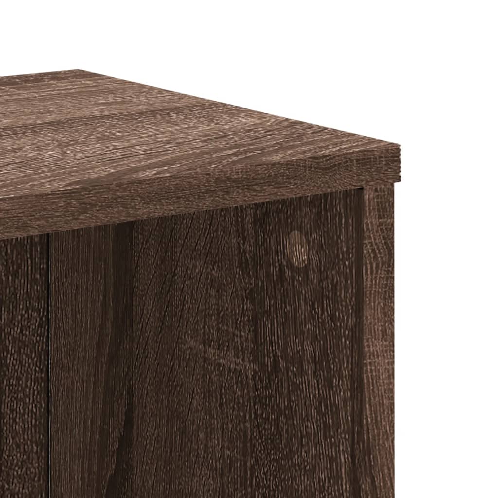 Bibliothèque chêne marron 50x25x105 cm bois d'ingénierie - XIOS