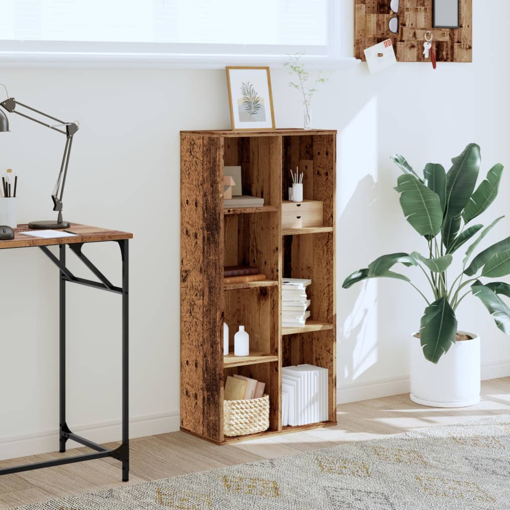 Bibliothèque vieux bois 50x25x105 cm bois d'ingénierie - XIOS