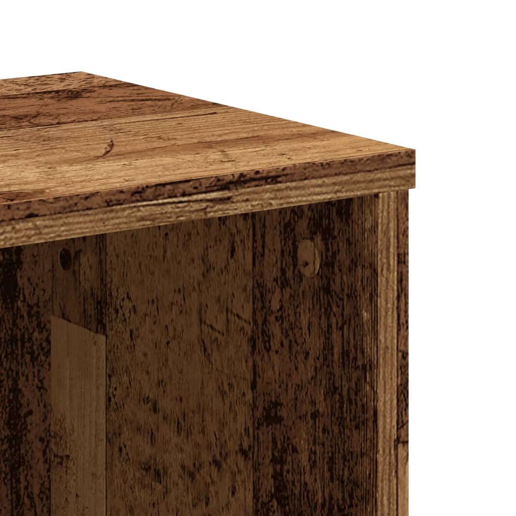 Bibliothèque vieux bois 50x25x105 cm bois d'ingénierie - XIOS