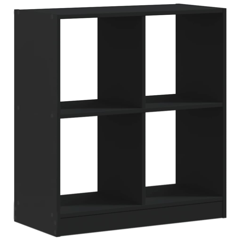 Bibliothèque noir 68,5x32x75 cm bois d'ingénierie - XIOS
