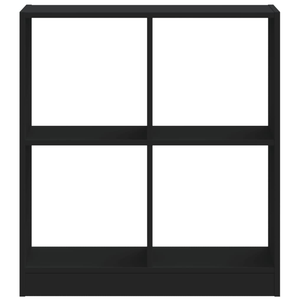 Bibliothèque noir 68,5x32x75 cm bois d'ingénierie - XIOS