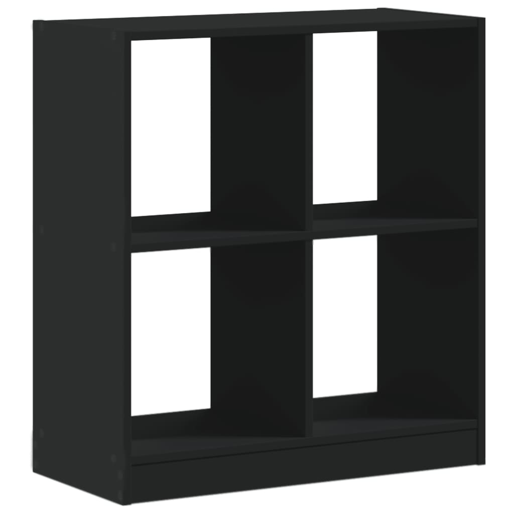 Bibliothèque noir 68,5x32x75 cm bois d'ingénierie - XIOS
