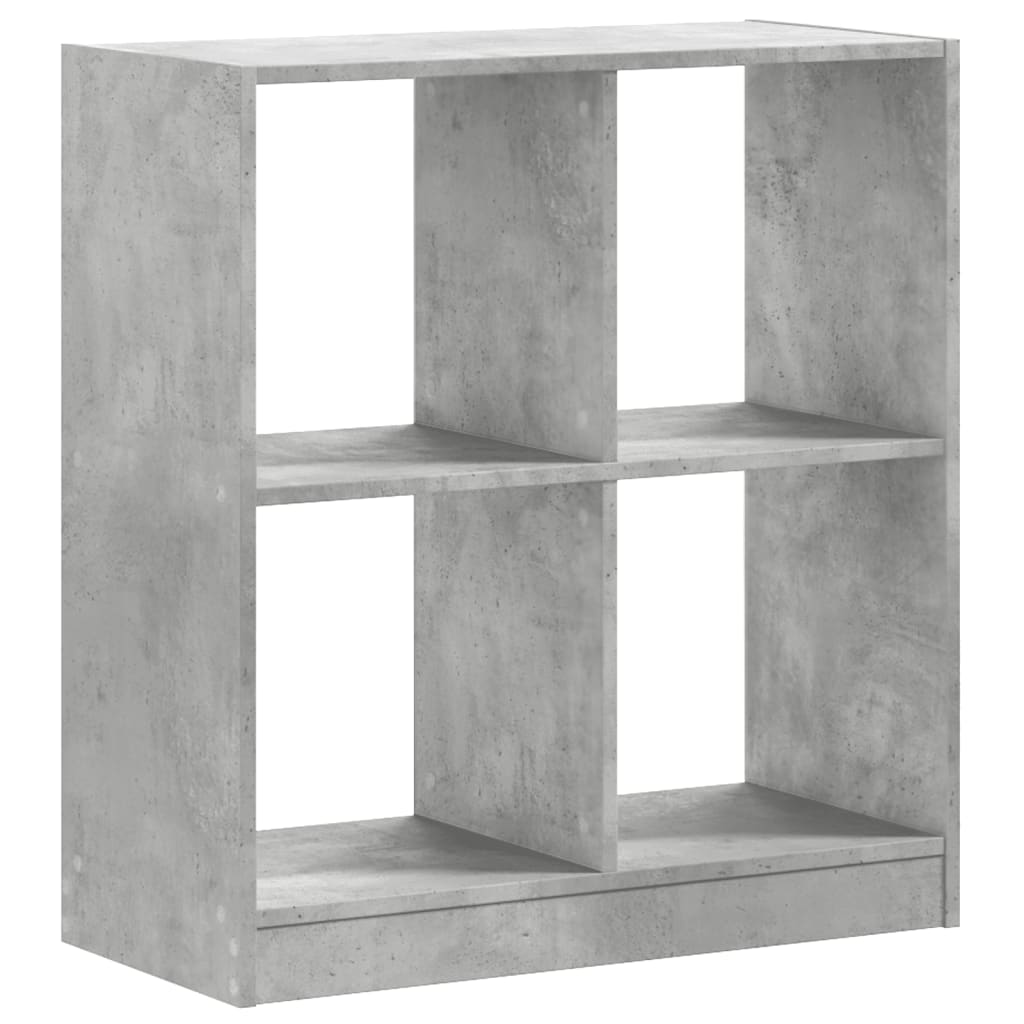 Bibliothèque gris béton 68,5x32x75 cm bois d'ingénierie - XIOS