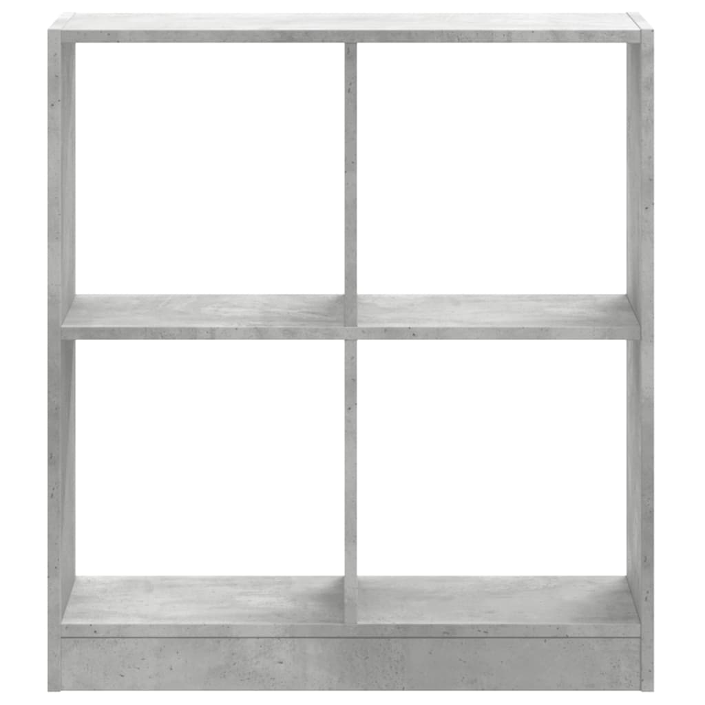 Bibliothèque gris béton 68,5x32x75 cm bois d'ingénierie - XIOS