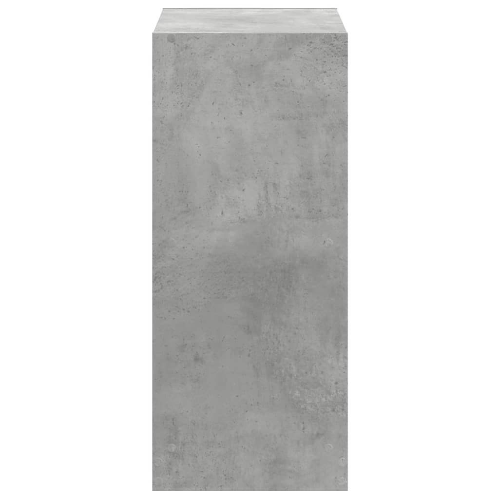 Bibliothèque gris béton 68,5x32x75 cm bois d'ingénierie - XIOS