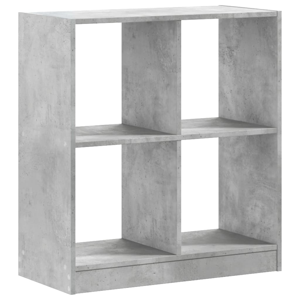 Bibliothèque gris béton 68,5x32x75 cm bois d'ingénierie - XIOS