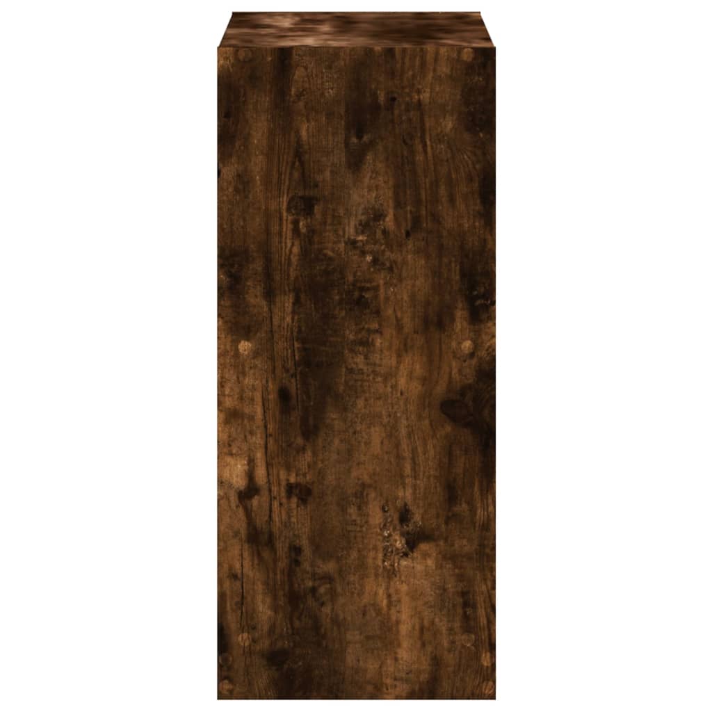 Bibliothèque chêne fumé 68,5x32x75 cm bois d'ingénierie - XIOS