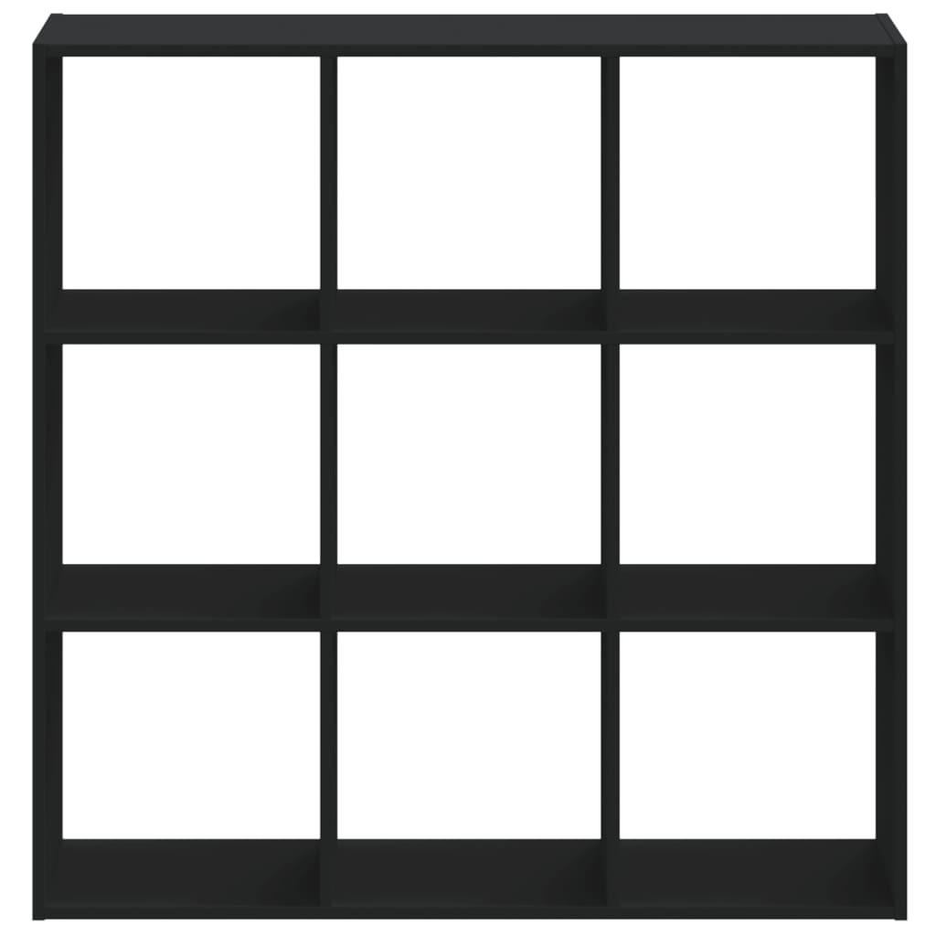 Bibliothèque noir 102x32x102 cm bois d'ingénierie - XIOS