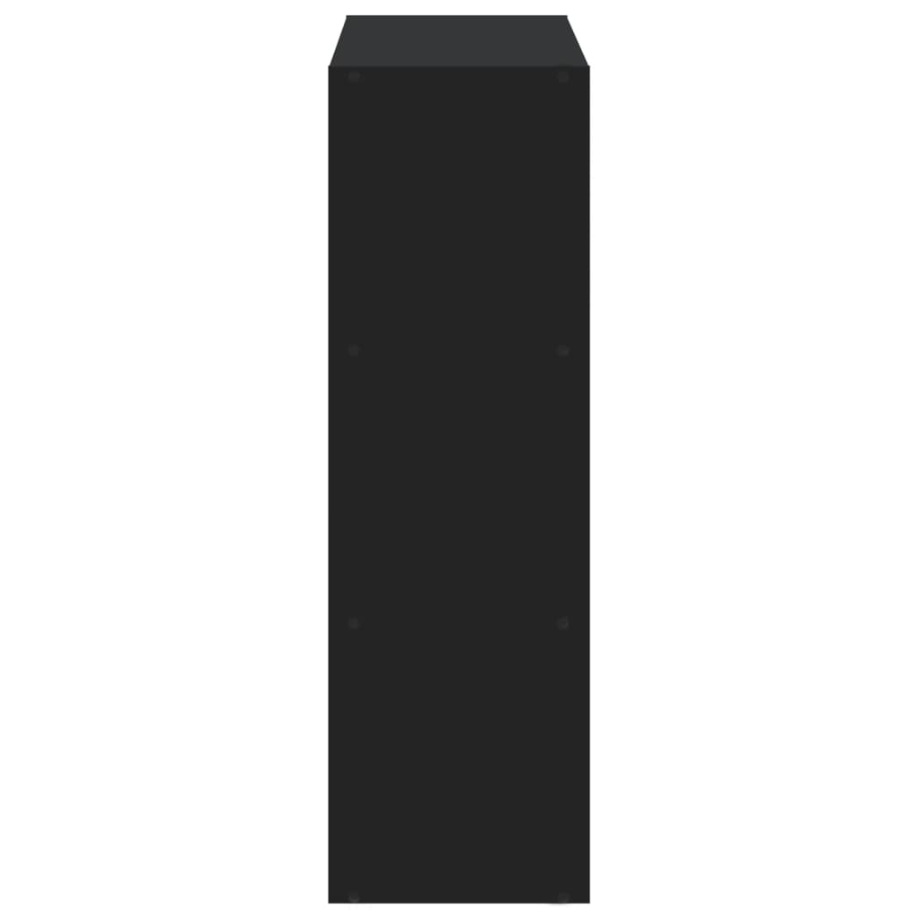 Bibliothèque noir 102x32x102 cm bois d'ingénierie - XIOS