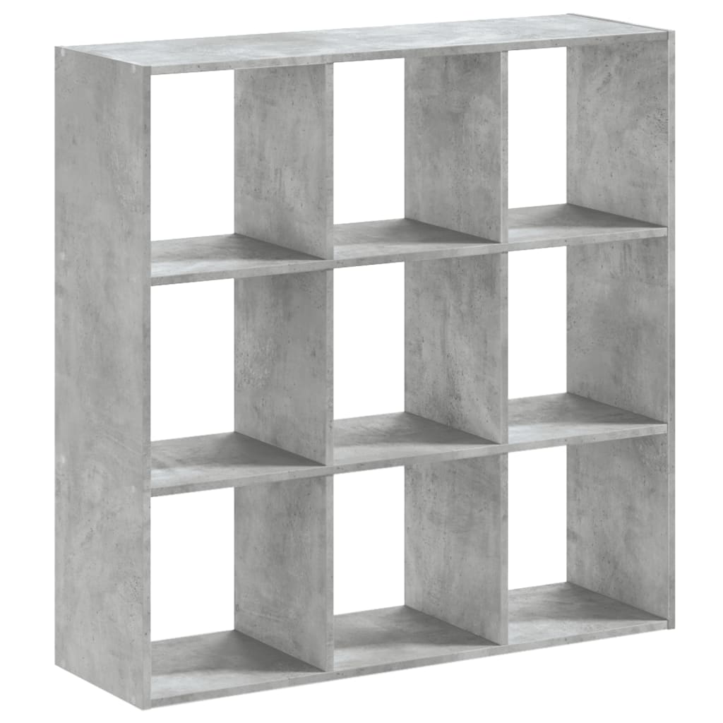 Bibliothèque gris béton 102x32x102 cm bois d'ingénierie - XIOS
