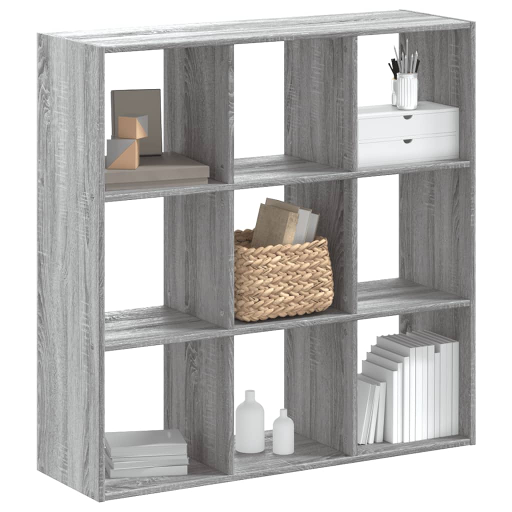 Bibliothèque sonoma gris 102x32x102 cm bois d'ingénierie - XIOS