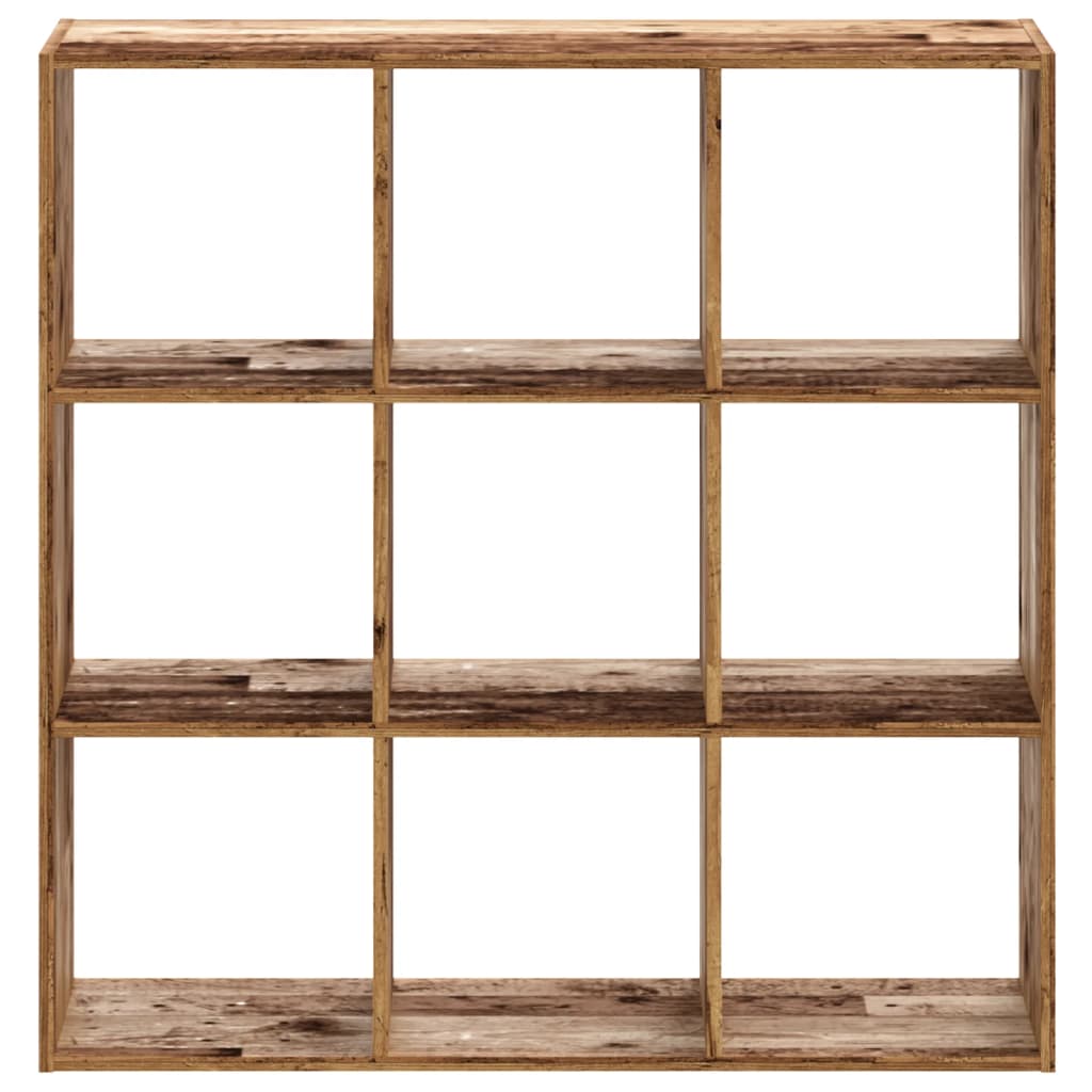 Bibliothèque vieux bois 102x32x102 cm bois d'ingénierie - XIOS