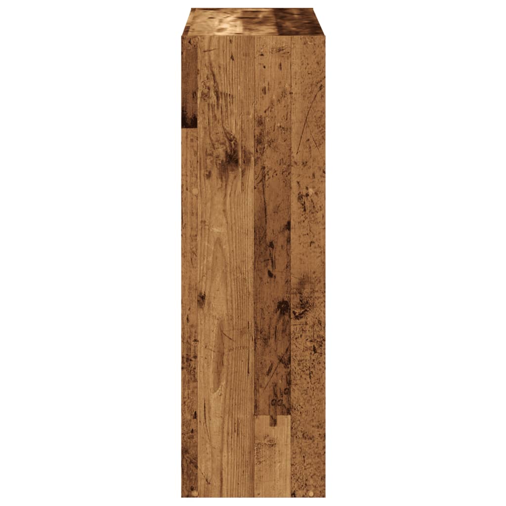 Bibliothèque vieux bois 102x32x102 cm bois d'ingénierie - XIOS