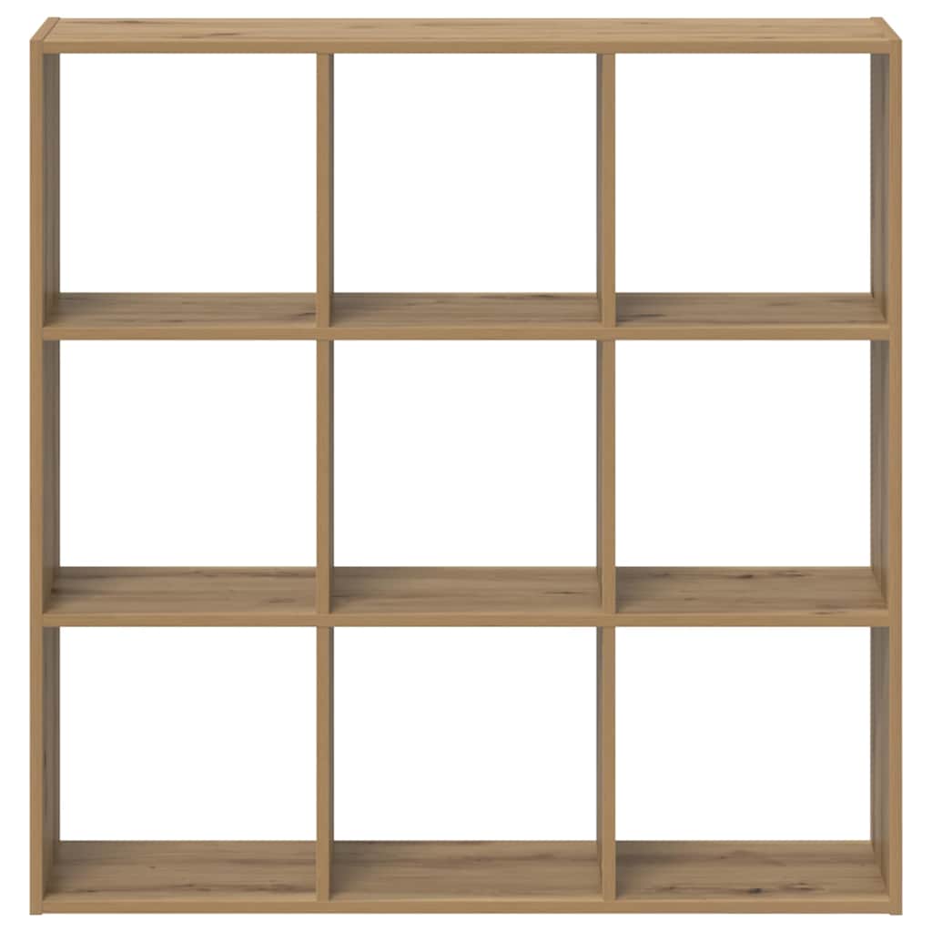 Bibliothèque chêne artisanal 102x32x102 cm bois d'ingénierie - XIOS