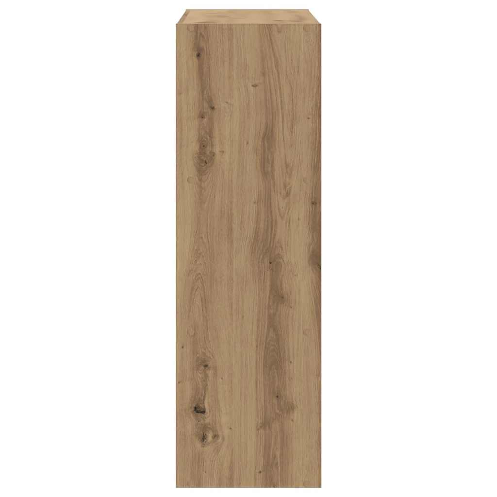 Bibliothèque chêne artisanal 102x32x102 cm bois d'ingénierie - XIOS