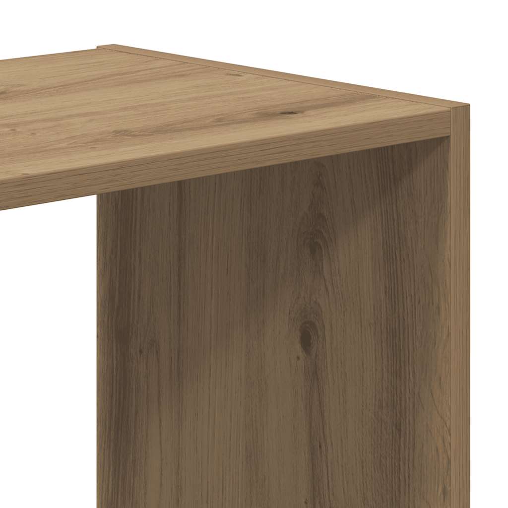 Bibliothèque chêne artisanal 102x32x102 cm bois d'ingénierie - XIOS