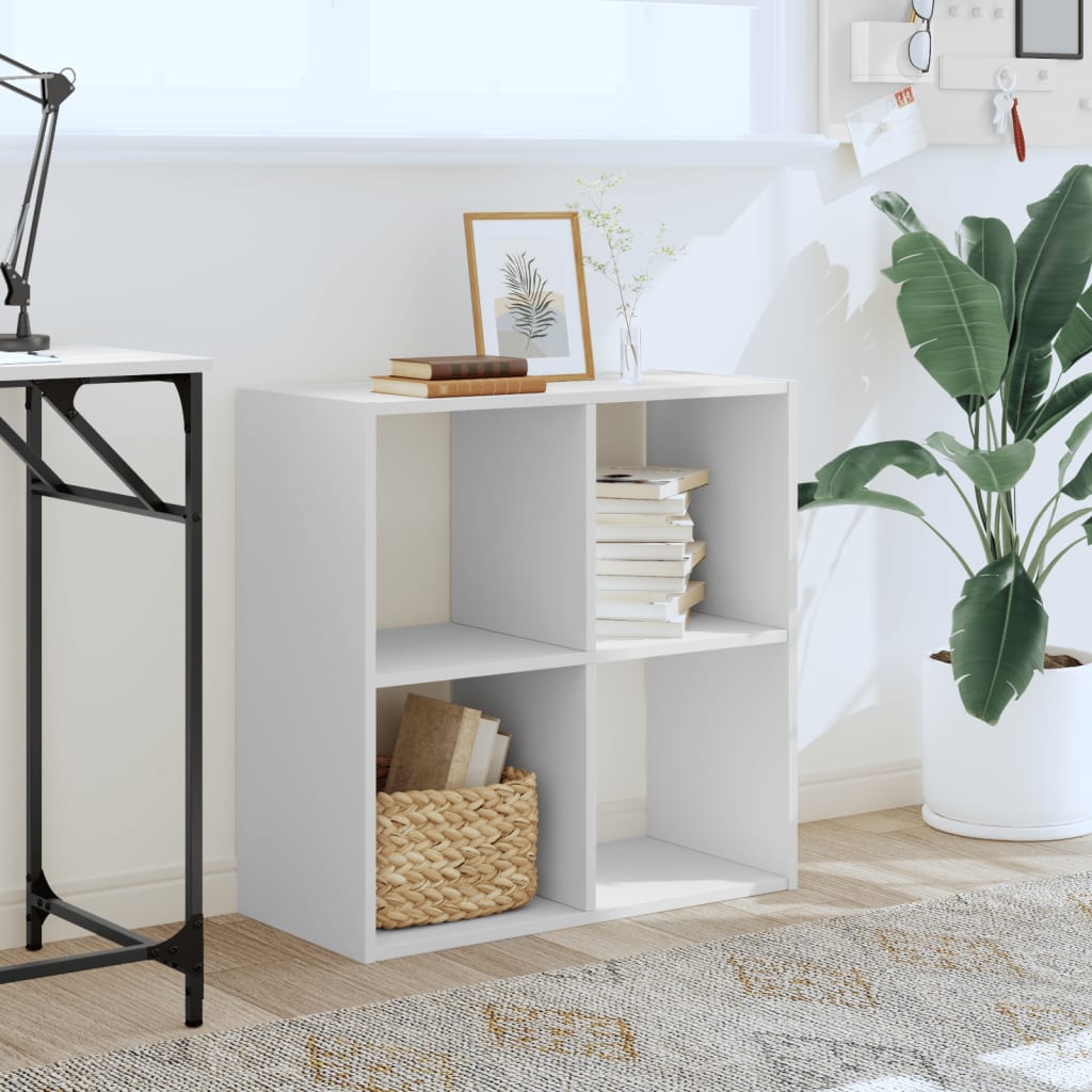 Bibliothèque blanc 68,5x32x68,5 cm bois d'ingénierie - XIOS