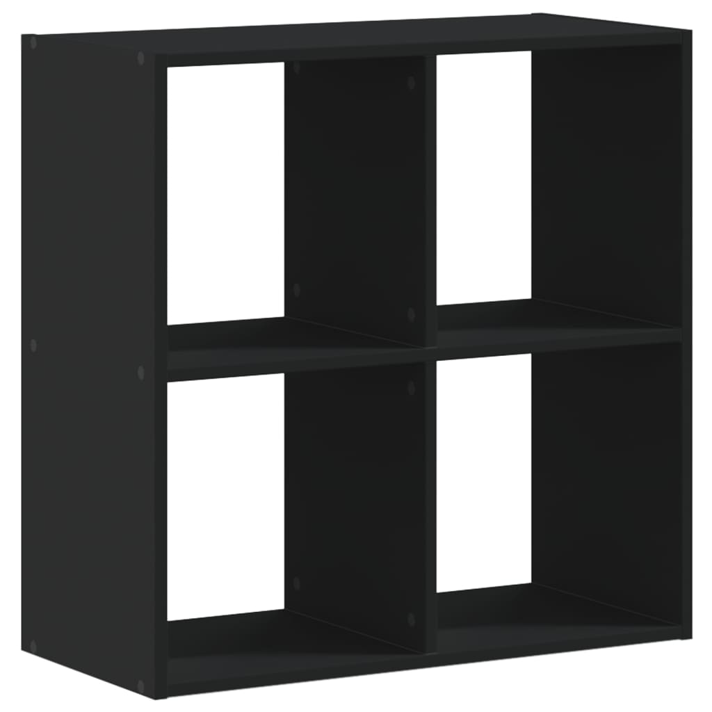 Bibliothèque noir 68,5x32x68,5 cm bois d'ingénierie - XIOS