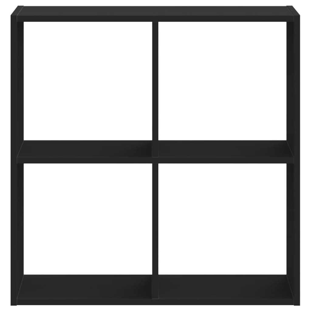 Bibliothèque noir 68,5x32x68,5 cm bois d'ingénierie - XIOS