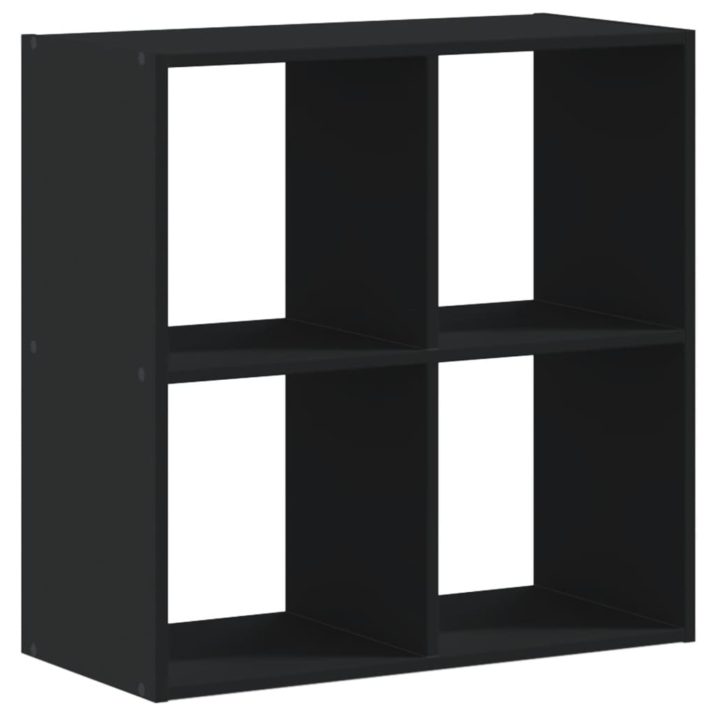 Bibliothèque noir 68,5x32x68,5 cm bois d'ingénierie - XIOS