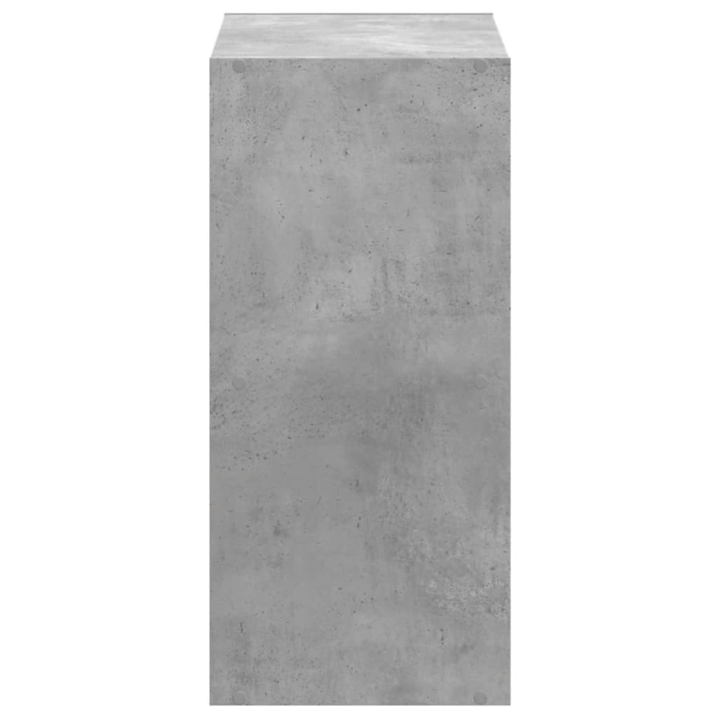 Bibliothèque gris béton 68,5x32x68,5 cm bois d'ingénierie - XIOS