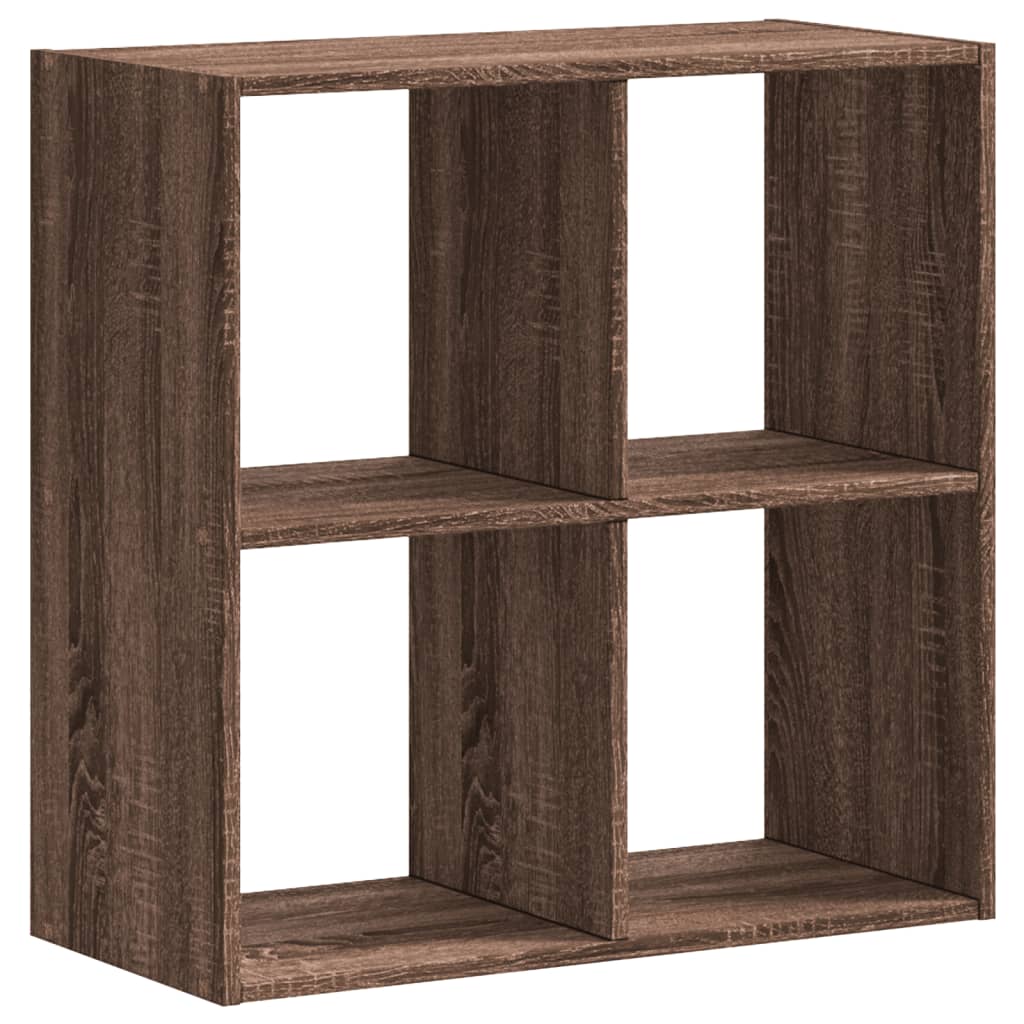 Bibliothèque chêne marron 68,5x32x68,5 cm bois d'ingénierie - XIOS