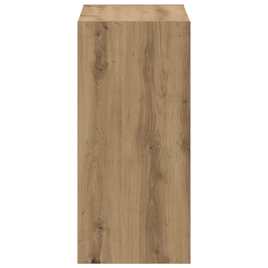 Bibliothèque chêne artisanal 68,5x32x68,5 cm bois d'ingénierie - XIOS