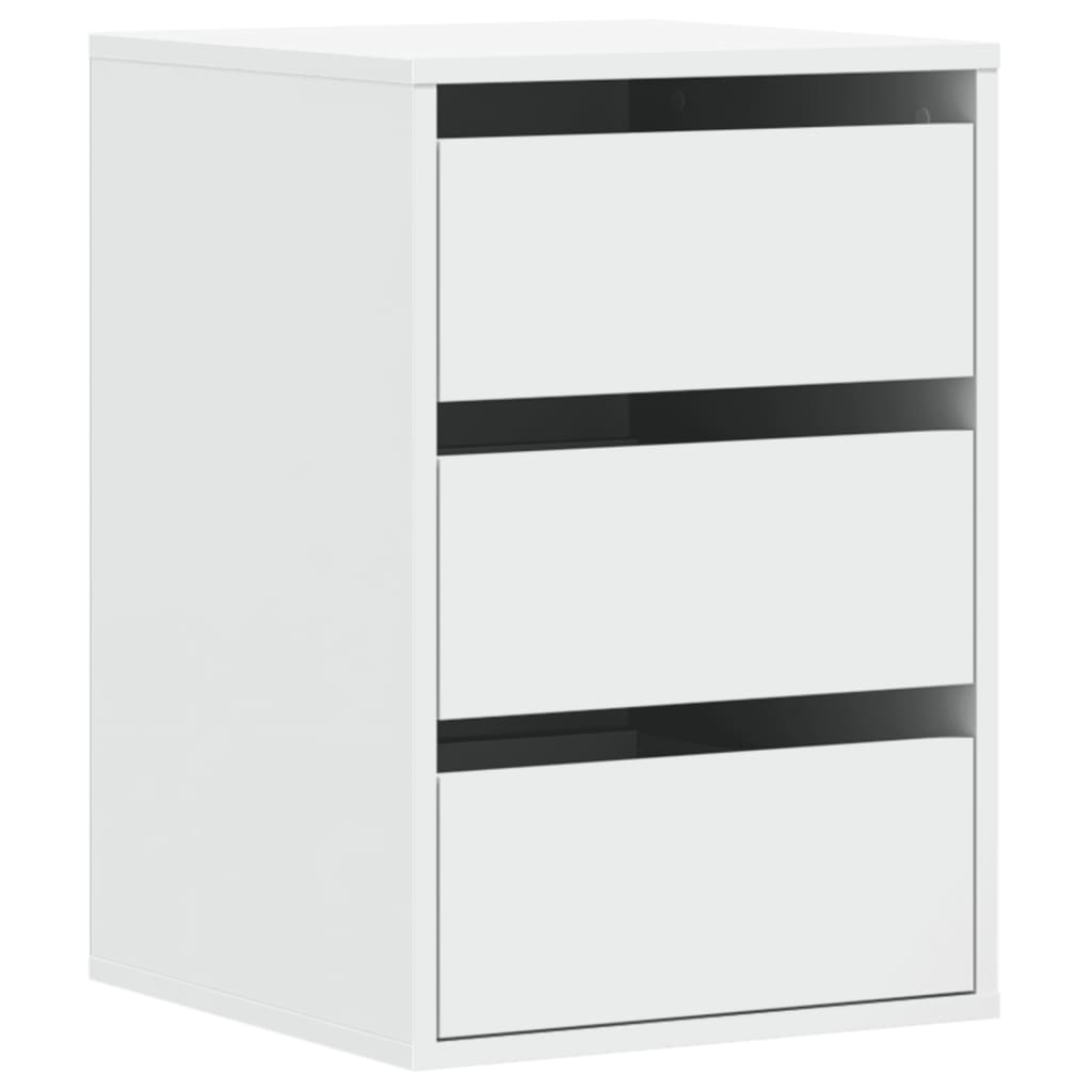 Commode d'angle blanc 40x41x58 cm bois d'ingénierie - XIOS