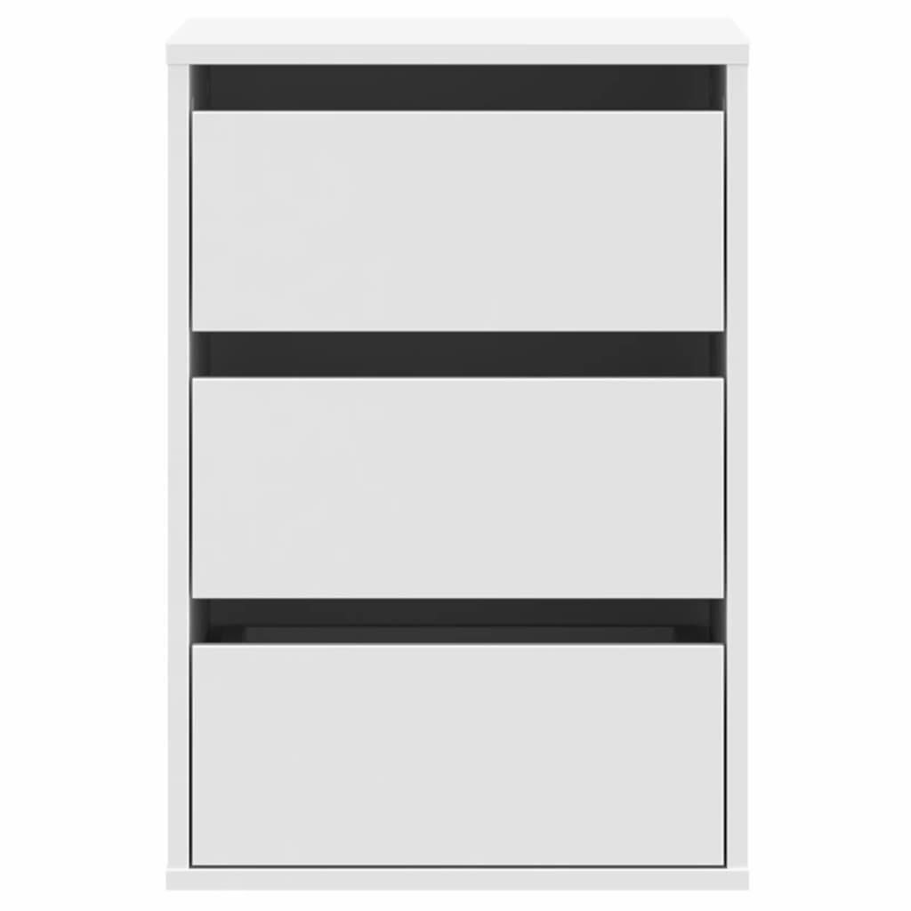 Commode d'angle blanc 40x41x58 cm bois d'ingénierie - XIOS