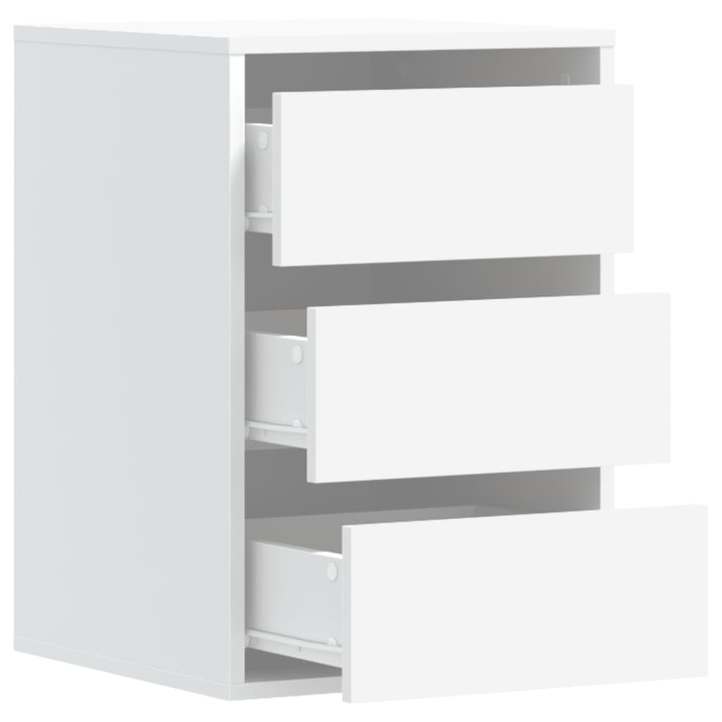 Commode d'angle blanc 40x41x58 cm bois d'ingénierie - XIOS