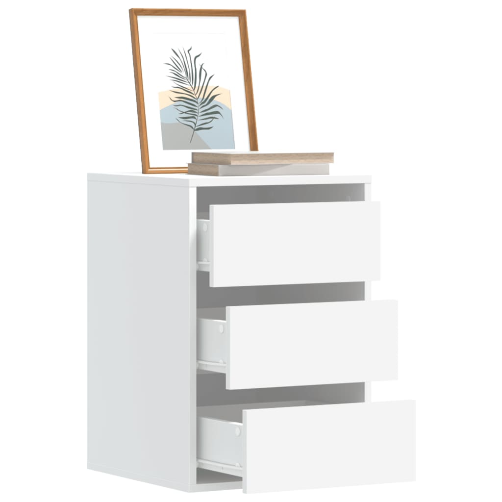 Commode d'angle blanc 40x41x58 cm bois d'ingénierie - XIOS