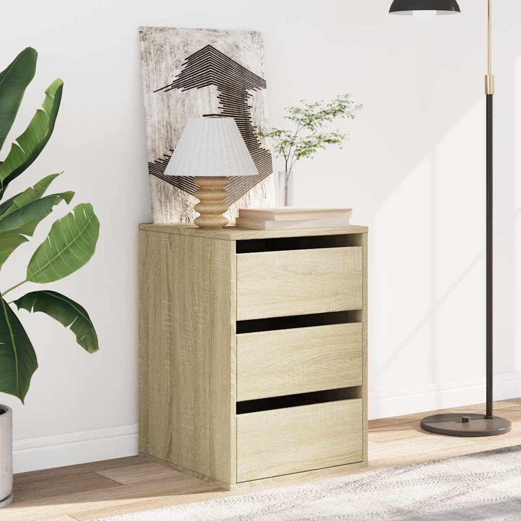 Commode d'angle chêne sonoma 40x41x58 cm bois d'ingénierie - XIOS