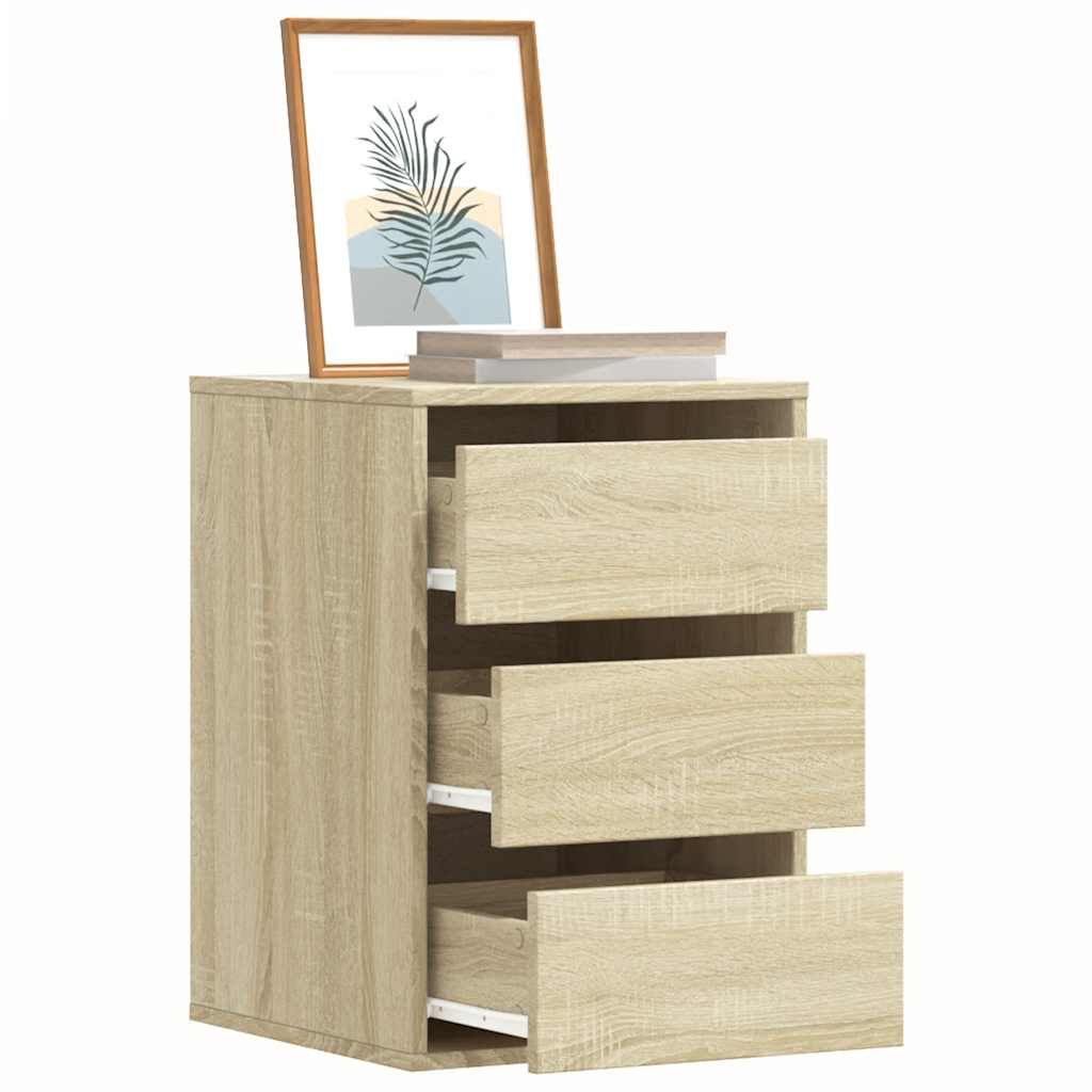 Commode d'angle chêne sonoma 40x41x58 cm bois d'ingénierie - XIOS